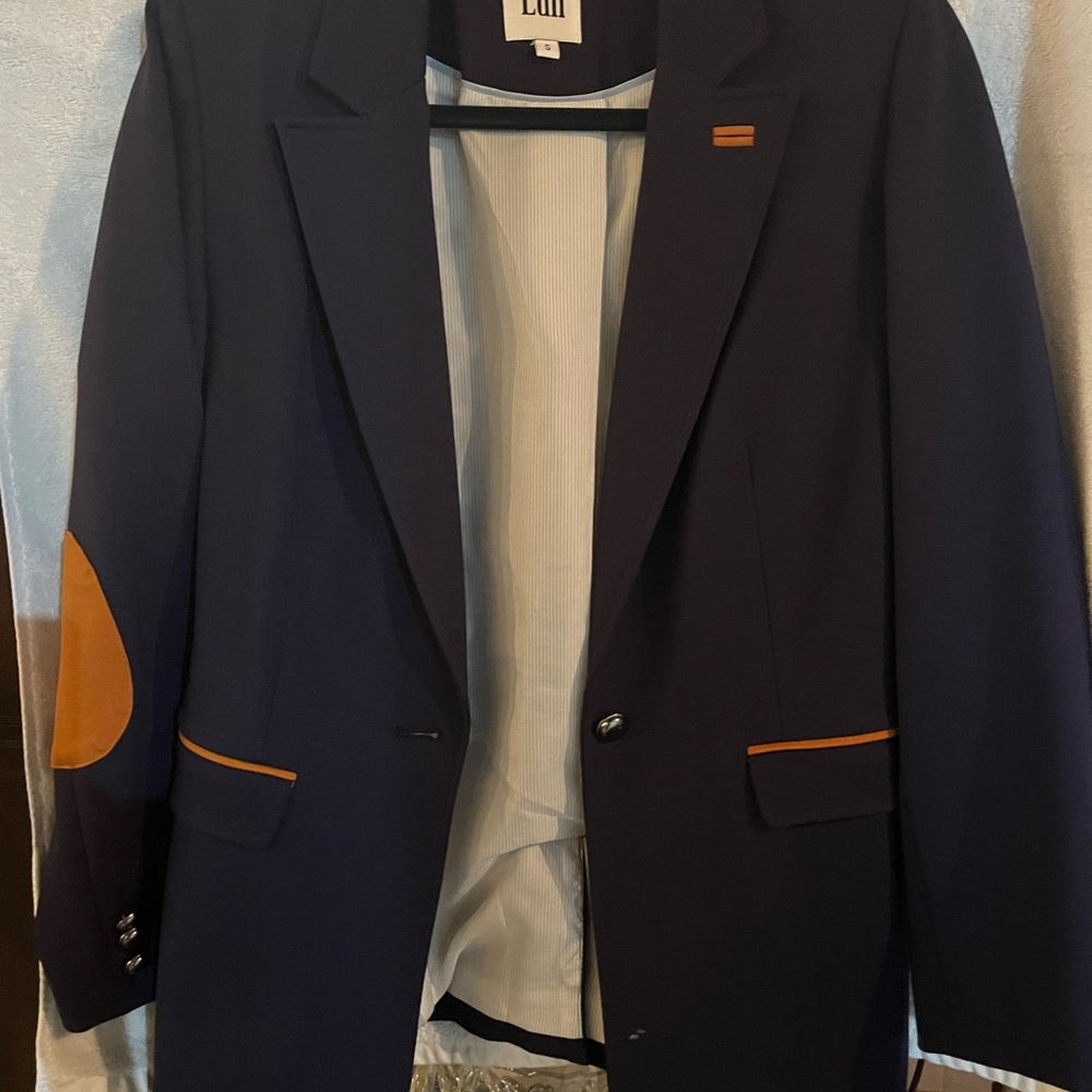 Fabulous blazer size small with faux suede patches on sleeves and pockets